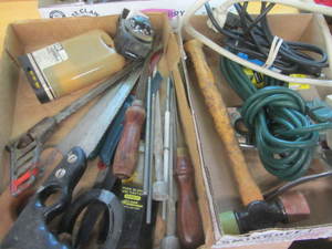 lot 45 image: Saws, Compass, Stapler