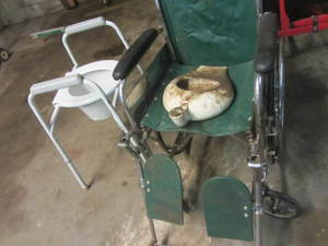 lot 136 image: Wheelchair, Commode, Walker