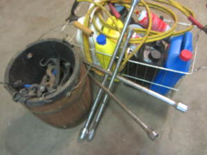 lot 144 image: Jumper Cables, Tire Wrench
