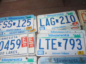 lot 160 image: MN License Plates