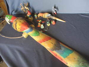 lot 182 image: Wooden Parrots
