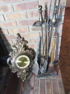 lot 245 image: Fireplace Tools, Log Carrier & Stand