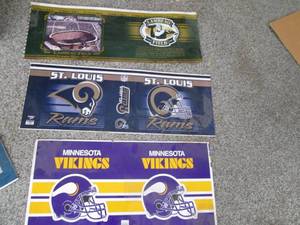 lot 296 image: (3) Metal Sports Signs...