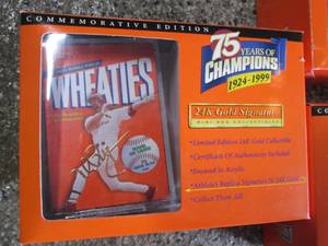 lot 410 image: (3) Collectable Wheaties 75th Year ...
