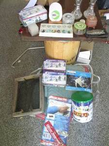 lot 469 image: Vintage Glass Make-Up Containers, V...