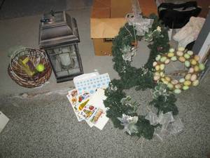 lot 748 image: (2) Christmas Wreaths, Easter Wreat...
