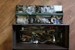 lot 364 image: Tool box and assorted Hardware...