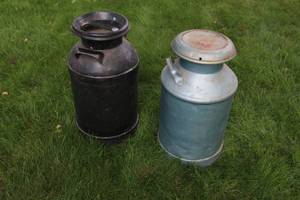 lot 382 image: Antique Milk Cans   lot of 2...