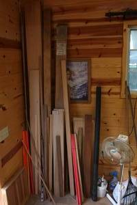 lot 390 image: Assorted wood planks  Cherry , hick...