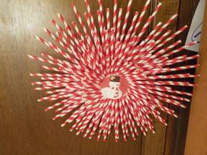 lot 73 image: Snowman Straw Dcor 16 ...