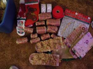 lot 93 image: Christmas Ribbons and Bags in cover...