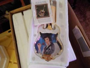 lot 130 image: Elvis Guitar Collectible Plate...