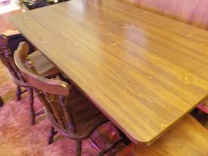 lot 136 image: Table, 3 Chairs, and Bench- 60 x 36...