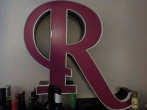 lot 43 image: R Sign 32 tall...