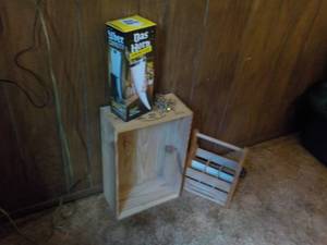 lot 162 image: Wood Box, Wood Wine Opener, and Hor...