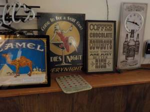 lot 176 image: Set of 5  Bar Wall Dcor some met...