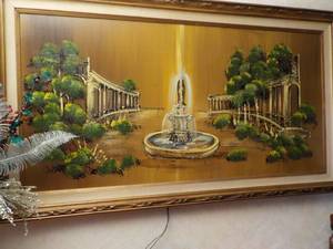 lot 183 image: Textured Framed Art Work 30 x 55 a...
