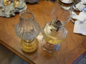 lot 671 image: 2 Oil Lamps...