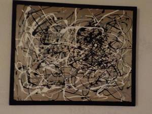 lot 694 image: Abstract Print 21 x 17...