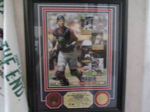 lot 208 image: Joe Mauer Framed Medallions and Pho...