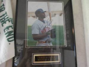 lot 209 image: Autographed and Framed Tori Hunter ...