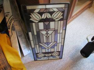 lot 235 image: Stained Glass Wall Dcor 12 x 24...