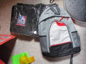 lot 237 image: Backpack and Twins MLB Duffle Bag...