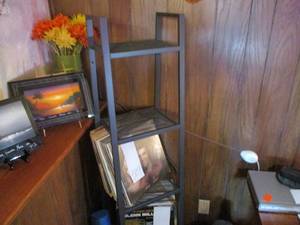 lot 510 image: 58 High Ladder Shelf- Metal Shelf ...