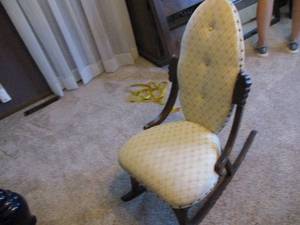 lot 544 image: Antique Rocking Chair 34 High...