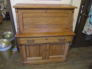 lot 554 image: Cabinet with Fold Out Desk Top 41 x...
