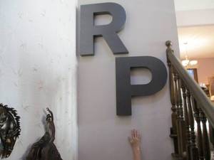 lot 556 image: Large 3D  R and P Letters- hand for...