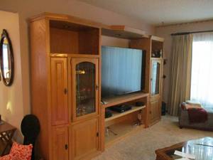 lot 3 image: adjustable Entertainment Center - f...