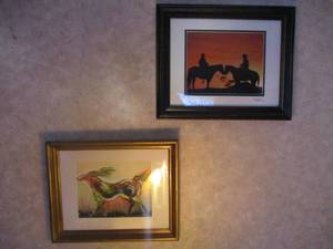lot 571 image: 1 Cowboy Photo in Frame, 1 Horse pr...