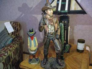 lot 572 image: 2 Cowboy Statues...
