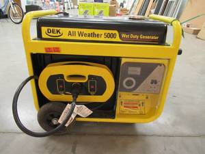 lot 3 image: Beast 5000-Watt, 6600 Surge Watt All-Weather Gas Powered Portable Generator, Removable Control Panel and 15ft. Heavy Duty Cord G5000BM17
