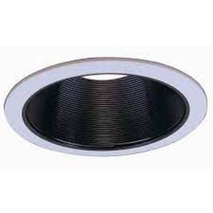 lot 56 image: Commercial Electric Recessed Lighting 6 in. R30 Black Recessed Baffle Trim (6-Pack) 693031