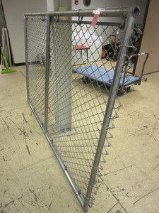 CHAIN LINK FENCING, 8 TALL, WITH POSTS AND ATTACHMENTS