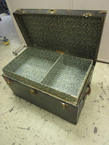 lot 308 image: VINTAGE TRUNK, MADE BY MONSON TRUNK FACTORY, FARGO N.D.