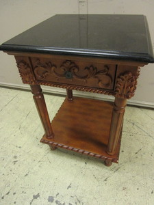 lot 310 image: ACCENT TABLE, WITH STONE TOP