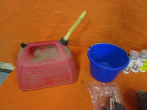 lot 9 image: Gas Jug, Pipe Snake & Misc.