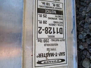 lot 36 image: Werner 20 Alum Extension Ladder