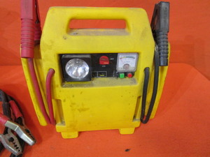lot 59 image: Battery Booster & Cables, Gas Jugs