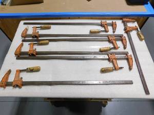 lot 80 image: 7 Jorgensen Wood Clamps