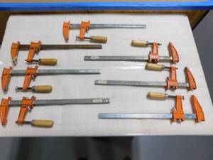 lot 82 image: 7 Jorgensen Steel Bar Clamps
