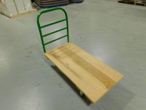 lot 246A image: Wood Platform Cart On Wheels