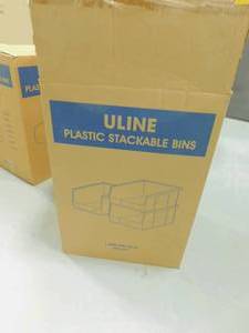 lot 275 image: Uline Plastic Stackable Bins