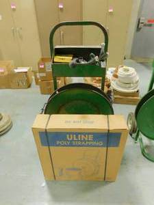 lot 326 image: Plastic Bander and Uline Poly Strapping
