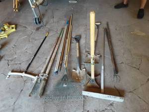 Assorted Construction & Lawn Implements