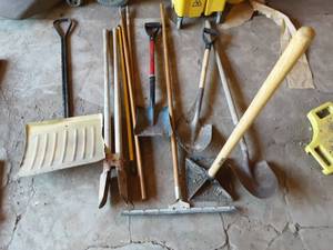 Assorted Construction & Lawn Implements