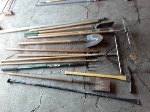 Assorted Construction & Lawn Implements